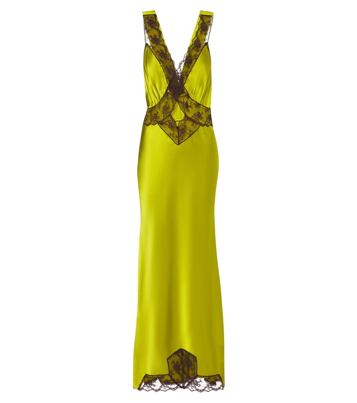 Photo: SIR Aries cut-out lace-trimmed silk slip dress