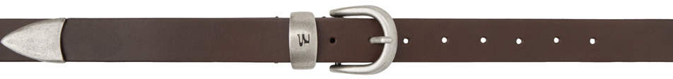 [MARGESHERWOOD]★ LEATHER SYMBOL BELT Marge Sherwood Brown Symbol Belt Marge Sherwood