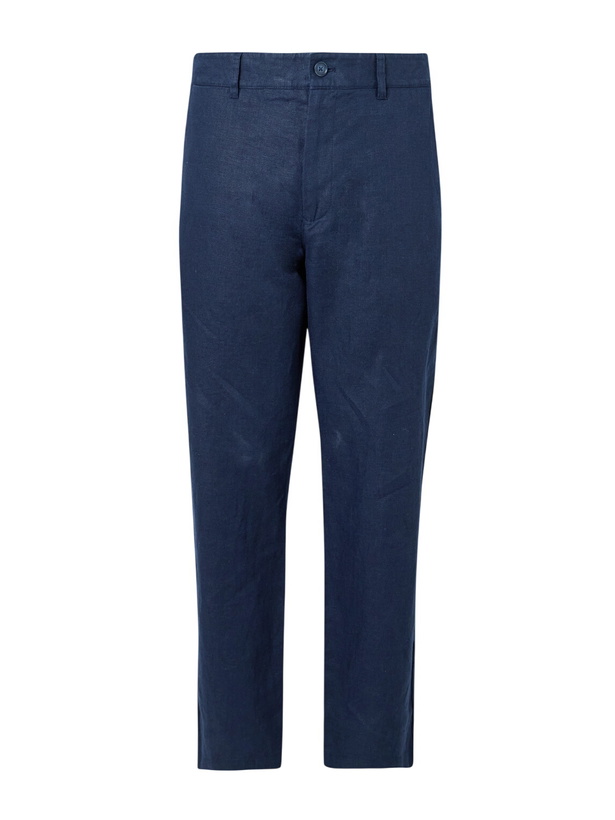 Photo: NN07 - Aden 1454 Straight-Leg Linen Suit Trousers - Blue