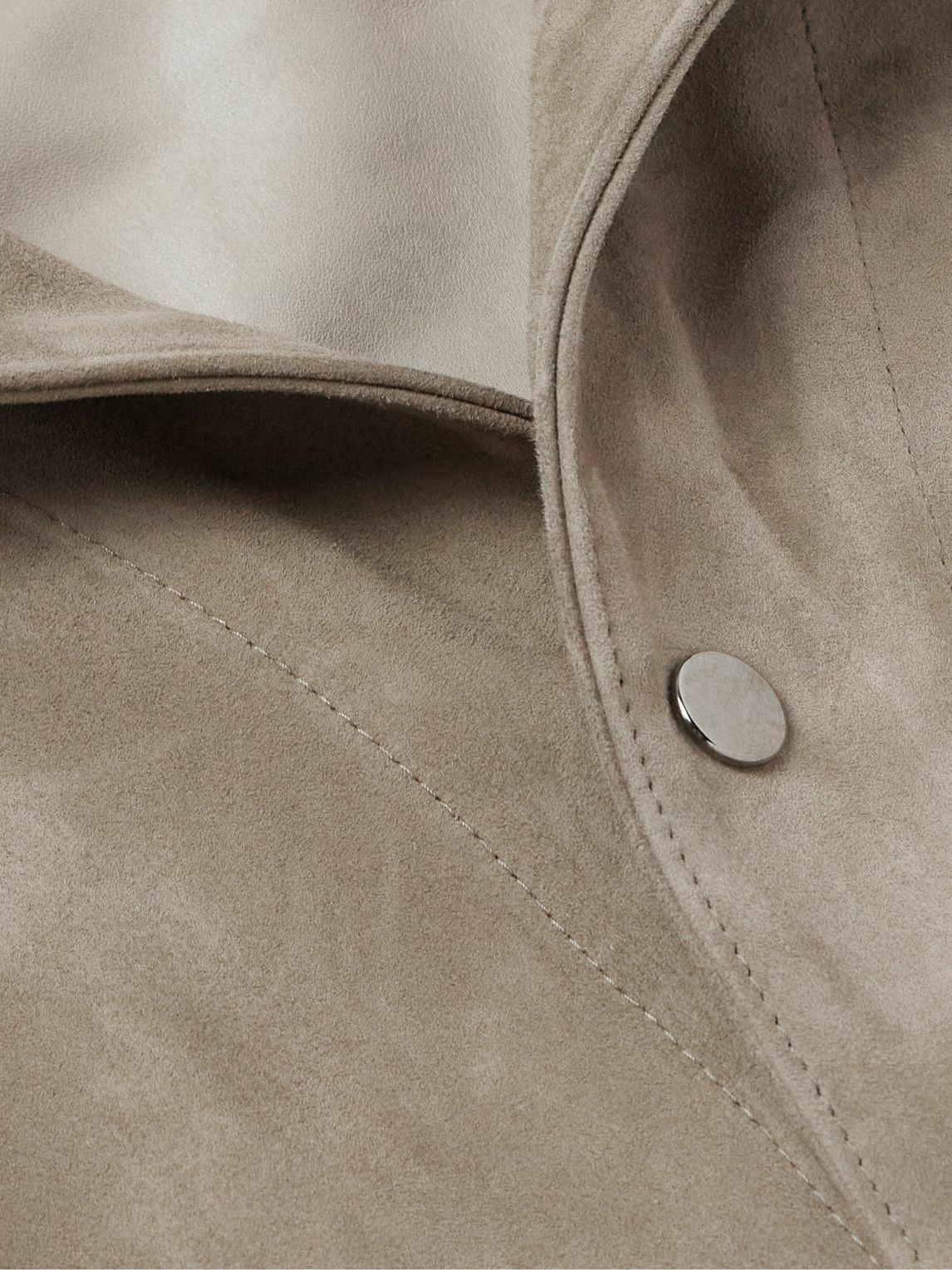 Stòffa - Suede Blouson Jacket - Brown