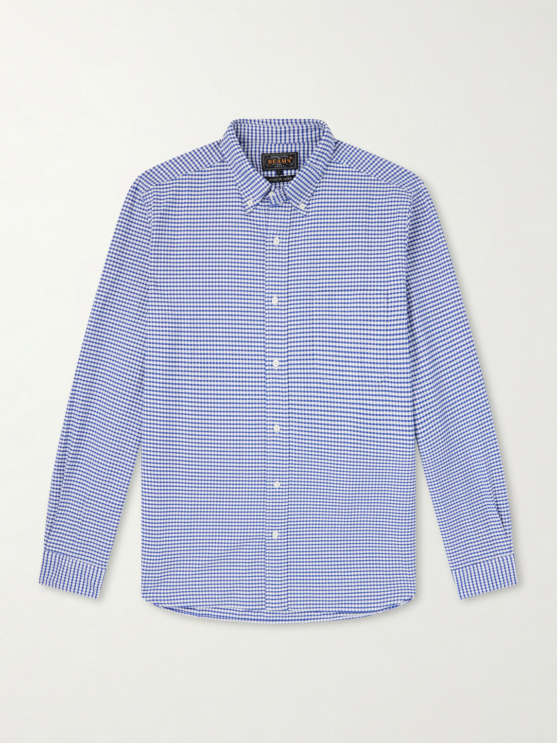 Beams Plus - Button-Down Collar Checked Cotton Shirt - Blue