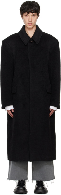 Photo: Recto Black Balmacaan Coat