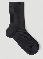 Logo Jacquard Socks in Black