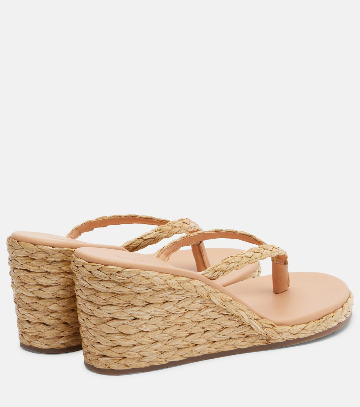 Ancient Greek Sandals Etheria raffia wedge thong sandals