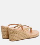 Ancient Greek Sandals Etheria raffia wedge thong sandals