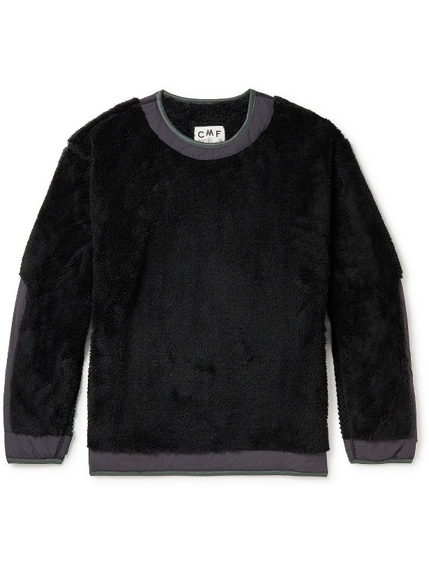 Photo: Comfy Outdoor Garment - Panelled Fleece and Shell Sweatshirt - Black