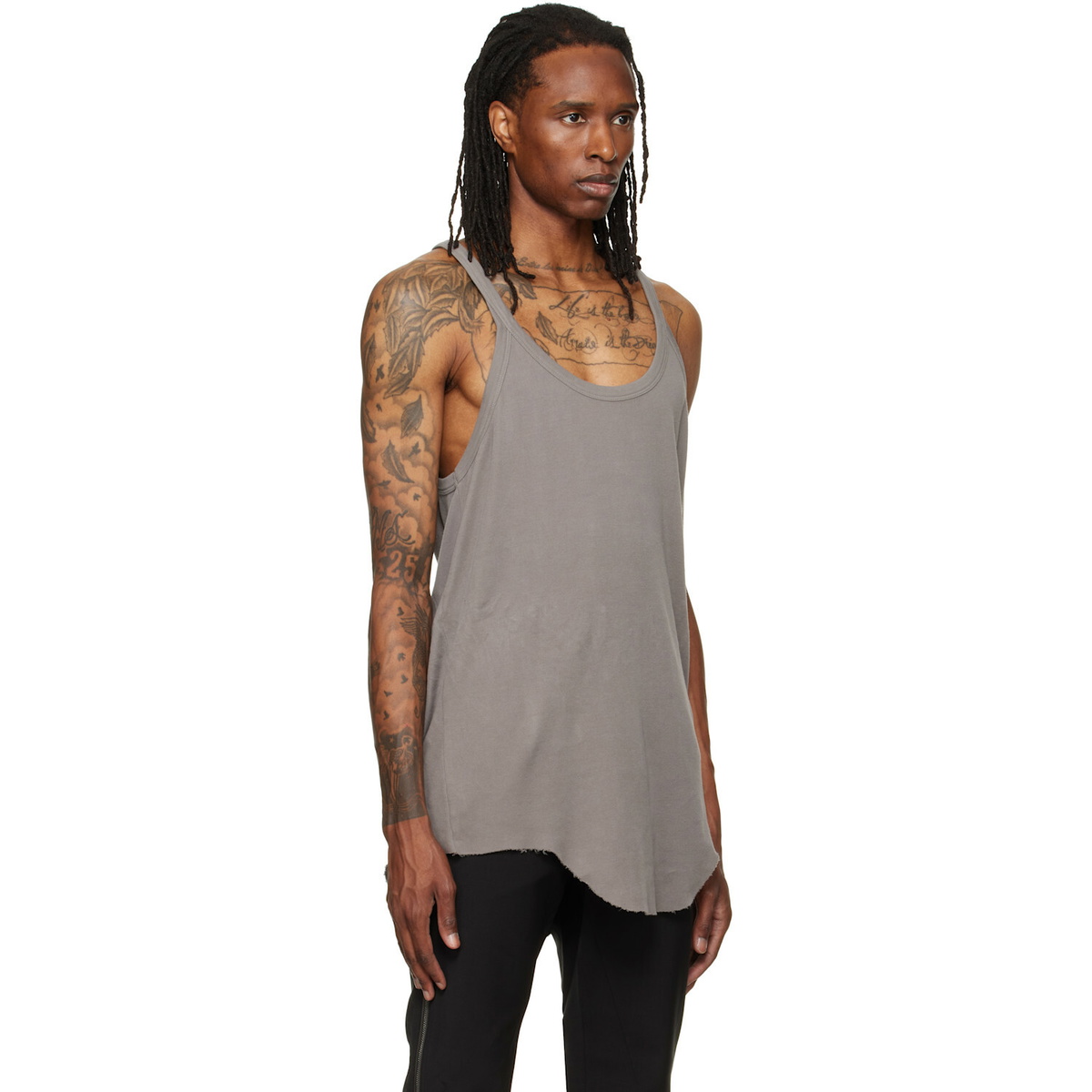 Rick Owens Gray Tower Pony Tank Top