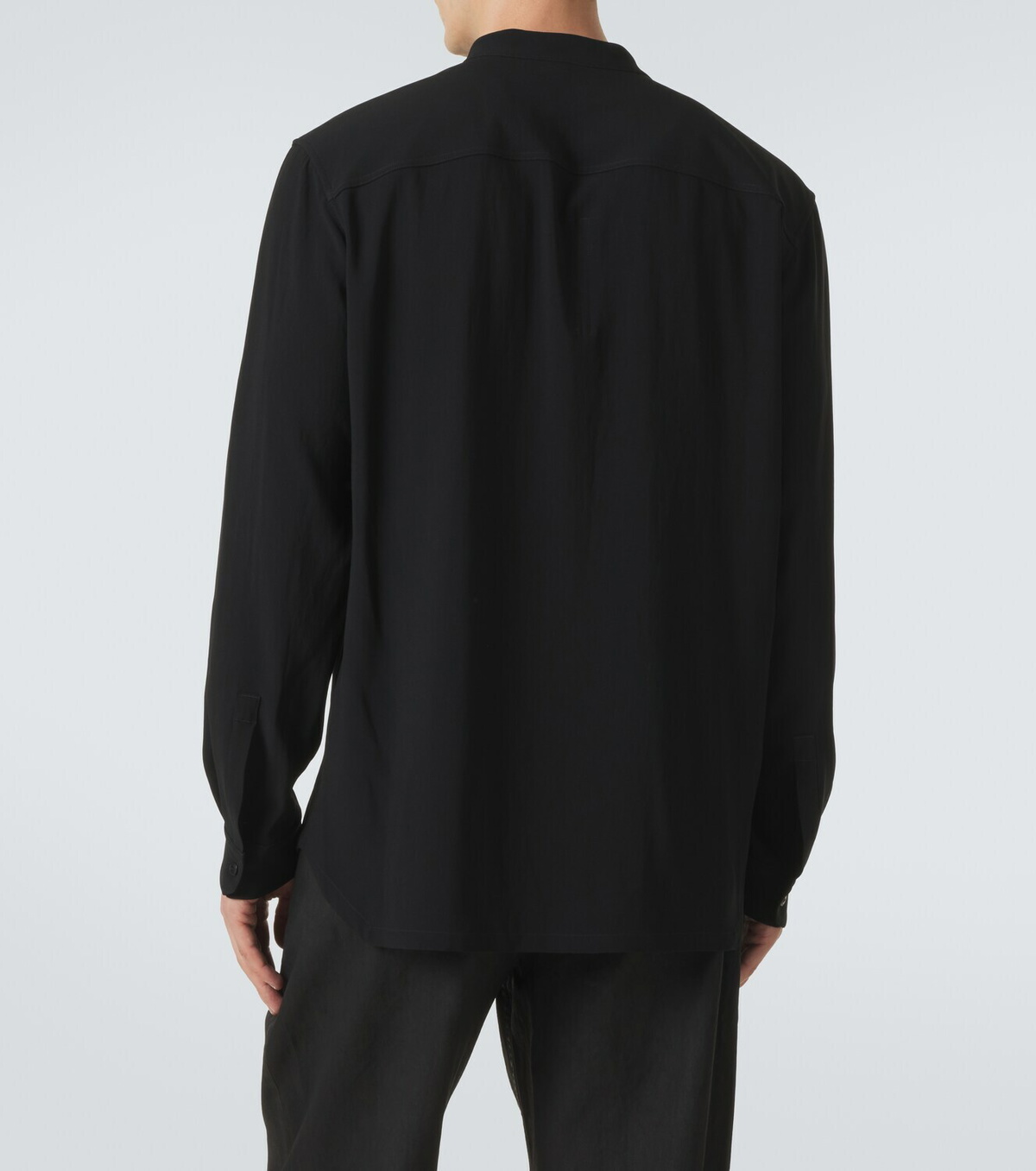 Rick Owens Island draped cady shirt