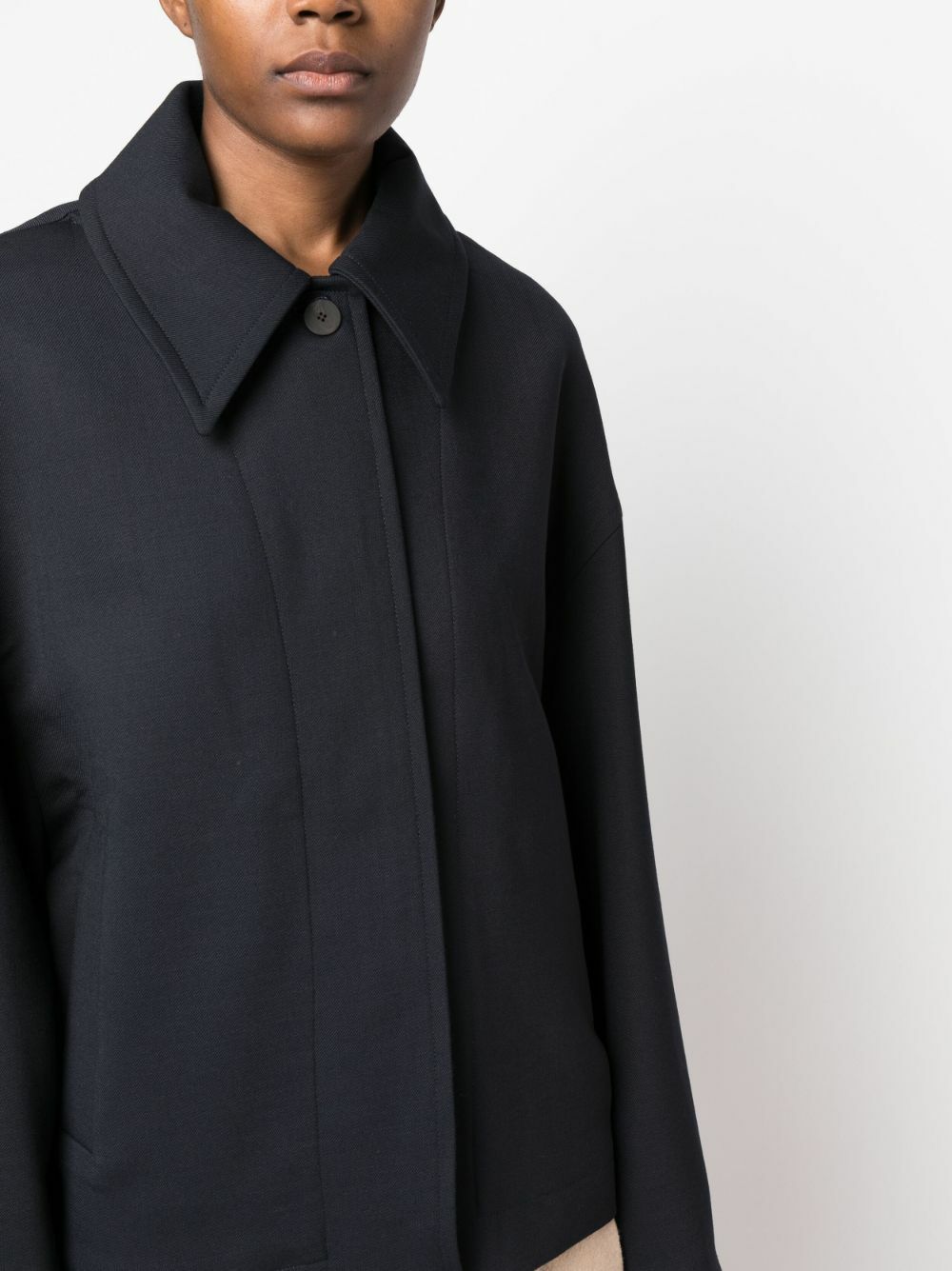 STUDIO NICHOLSON｜JACKETS (RUKWA JACKET CEDAR (1213)) Studio Nicholson Utility jacket - Blue | RUKWASNW1213DARKESTNAVY