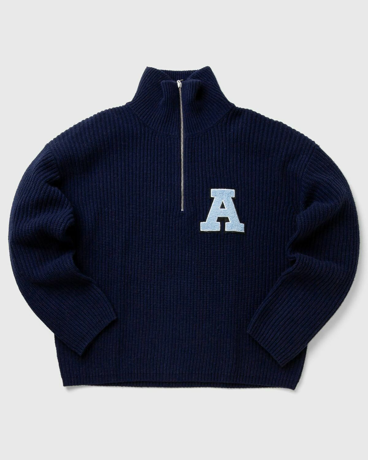 Axel Arigato Team Halfzip Sweater Blue Mens Pullovers