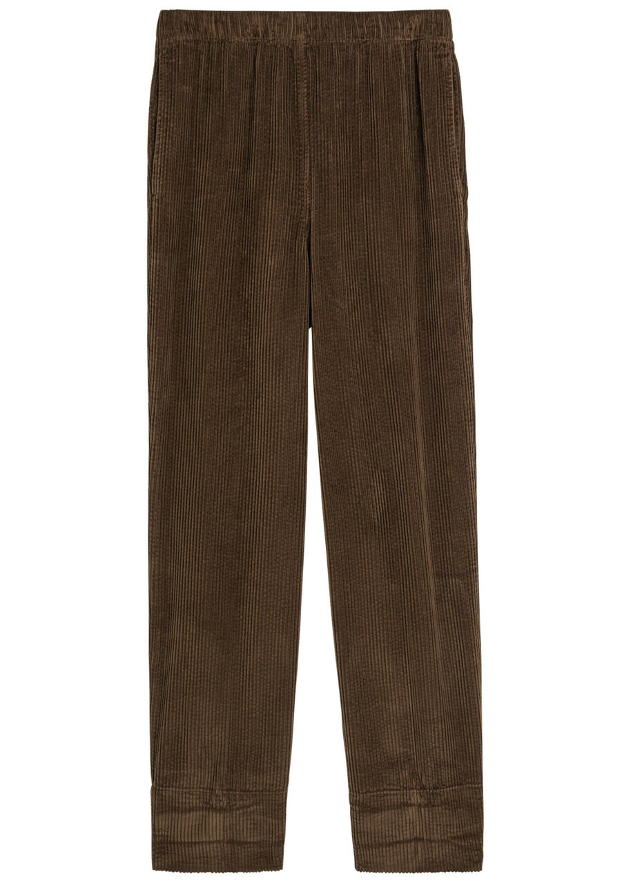American Vintage Padow Straight-leg Corduroy Trousers Dark Brown