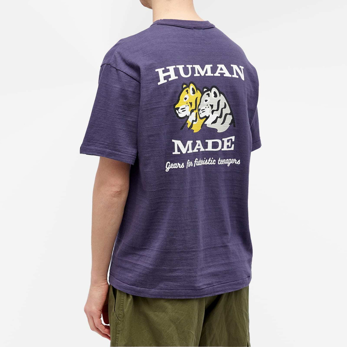 Human Made Men's Tiger Pocket T-Shirt in Navy Human Made