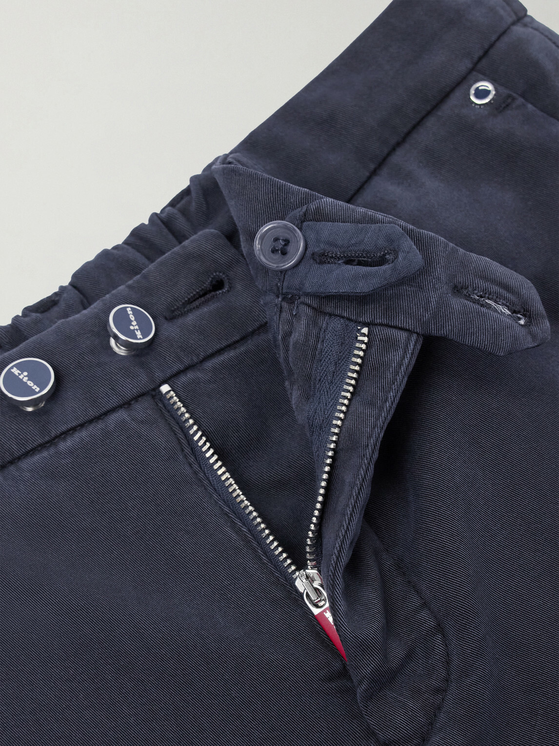 Kiton - Straight-Leg Lyocell-Blend Twill Trousers - Blue