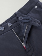 Kiton - Straight-Leg Lyocell-Blend Twill Trousers - Blue