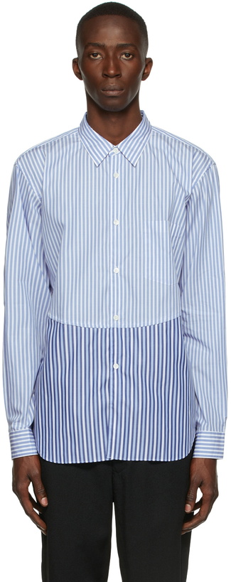 Photo: Comme des Garçons Homme Deux Paneled Striped Shirt