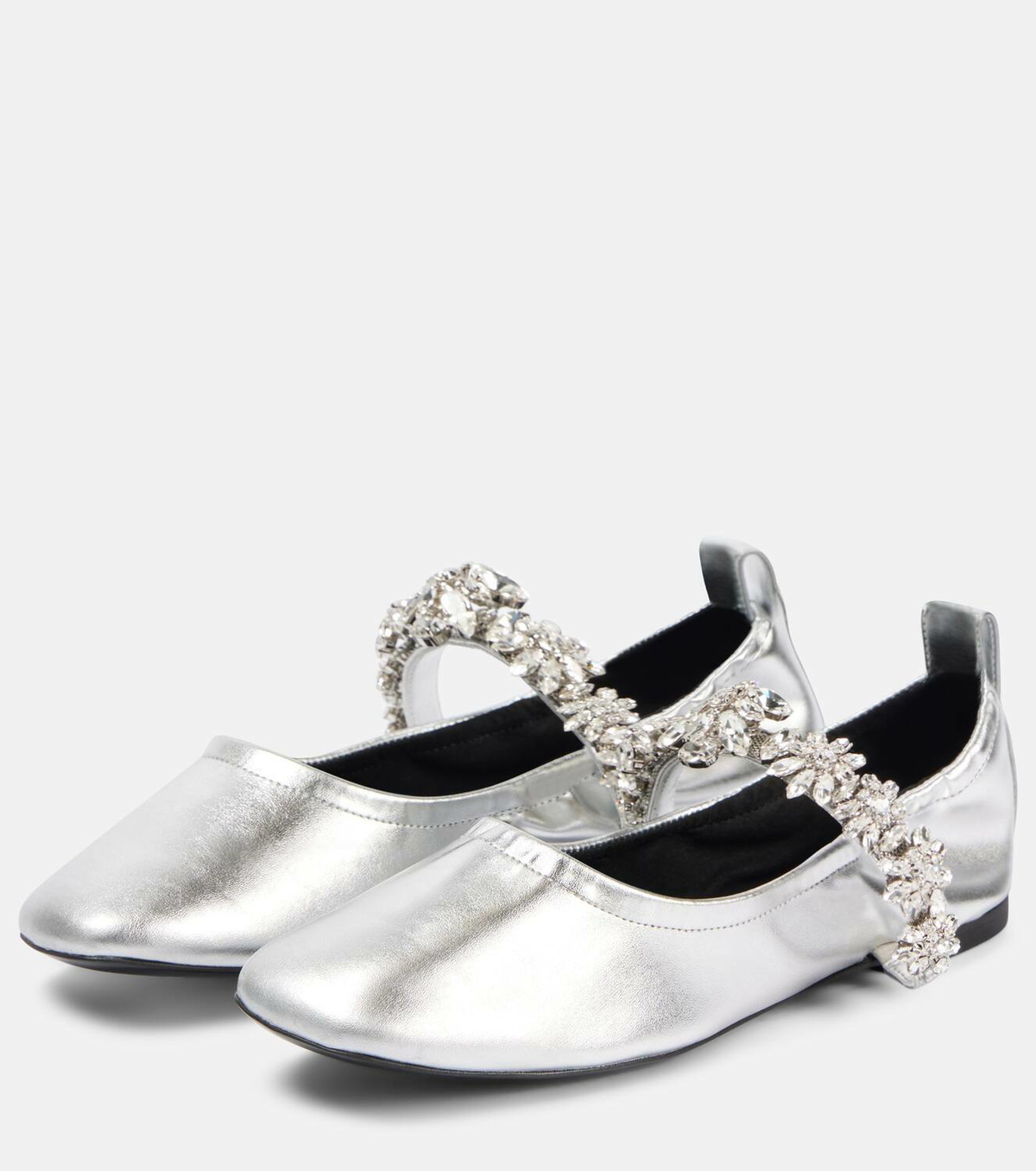Stella McCartney Elsa metallic faux leather ballet flats