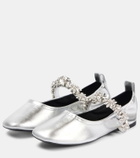 Stella McCartney Elsa metallic faux leather ballet flats
