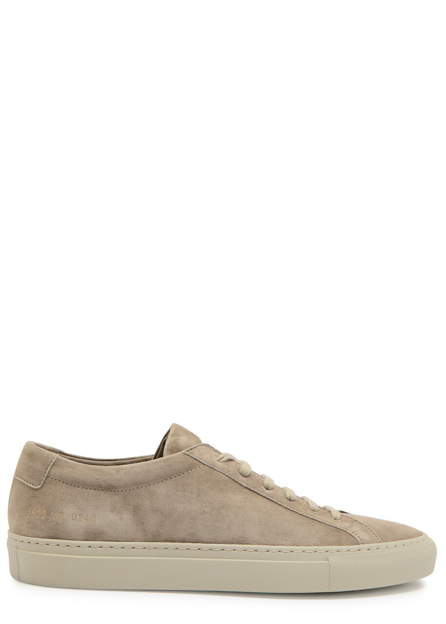 Common Projects Achilles Premium Suede Sneakers Taupe