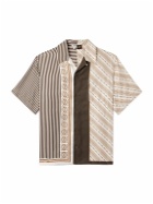 LOEWE - Paula's Ibiza Convertible-Collar Striped Silk-Twill Shirt - Neutrals