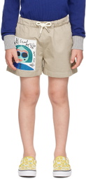Marni Kids Beige Elasticized Shorts
