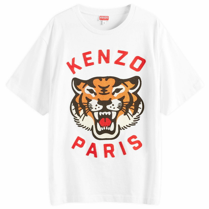 Photo: Kenzo Men's Lucky Tiger Embroidered T-Shirt in White