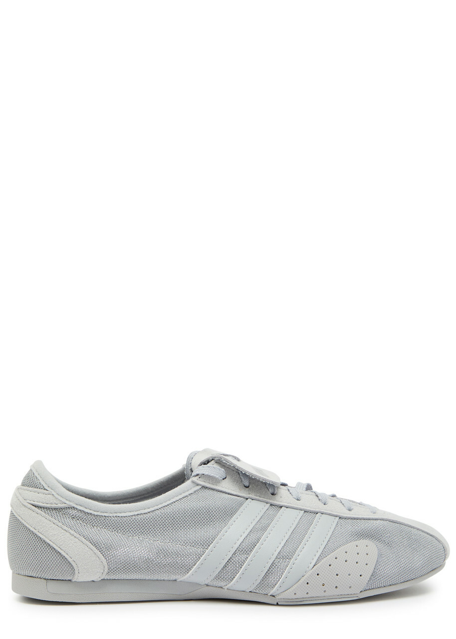 Adidas X Stella Mccartney Sportsmax 76 Metallic-weave Sneakers Grey