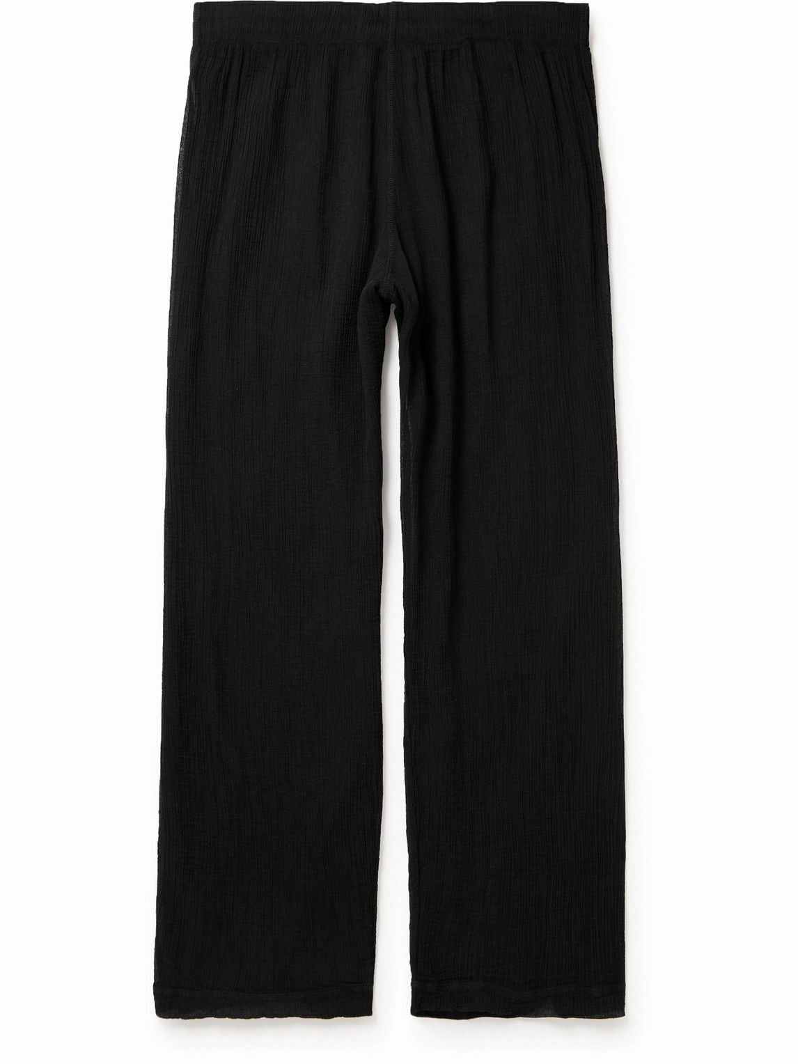 Our Legacy - Reduced Straight-Leg Crinked Cotton-Blend Trousers