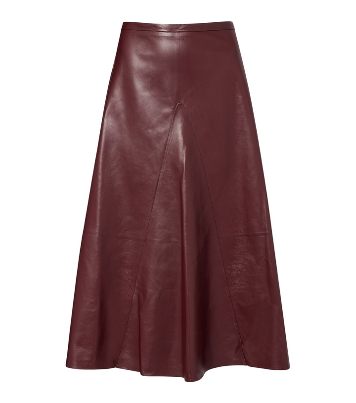Photo: Fforme Leather midi skirt