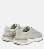 Maison Margiela Leather-trimmed low-top sneakers