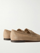 Tod's - Logo-Debossed Suede Penny Loafers - Unknown
