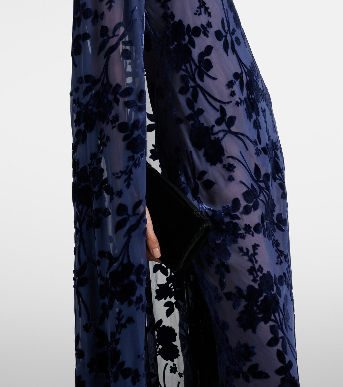 Rodarte Caped off-shoulder jacquard maxi dress