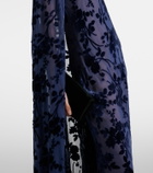Rodarte Caped off-shoulder jacquard maxi dress