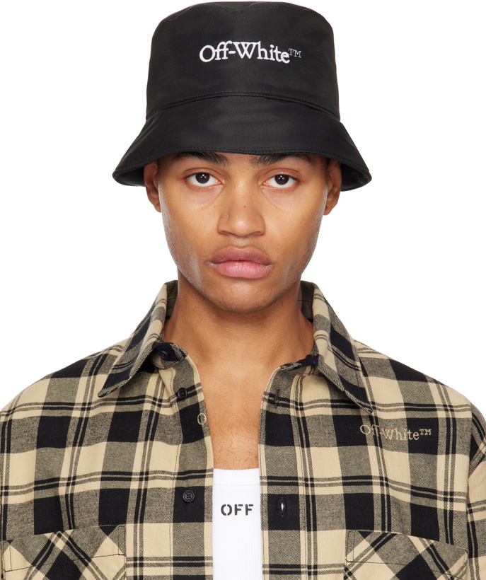 Photo: Off-White Black Embroidered Logo Bucket Hat