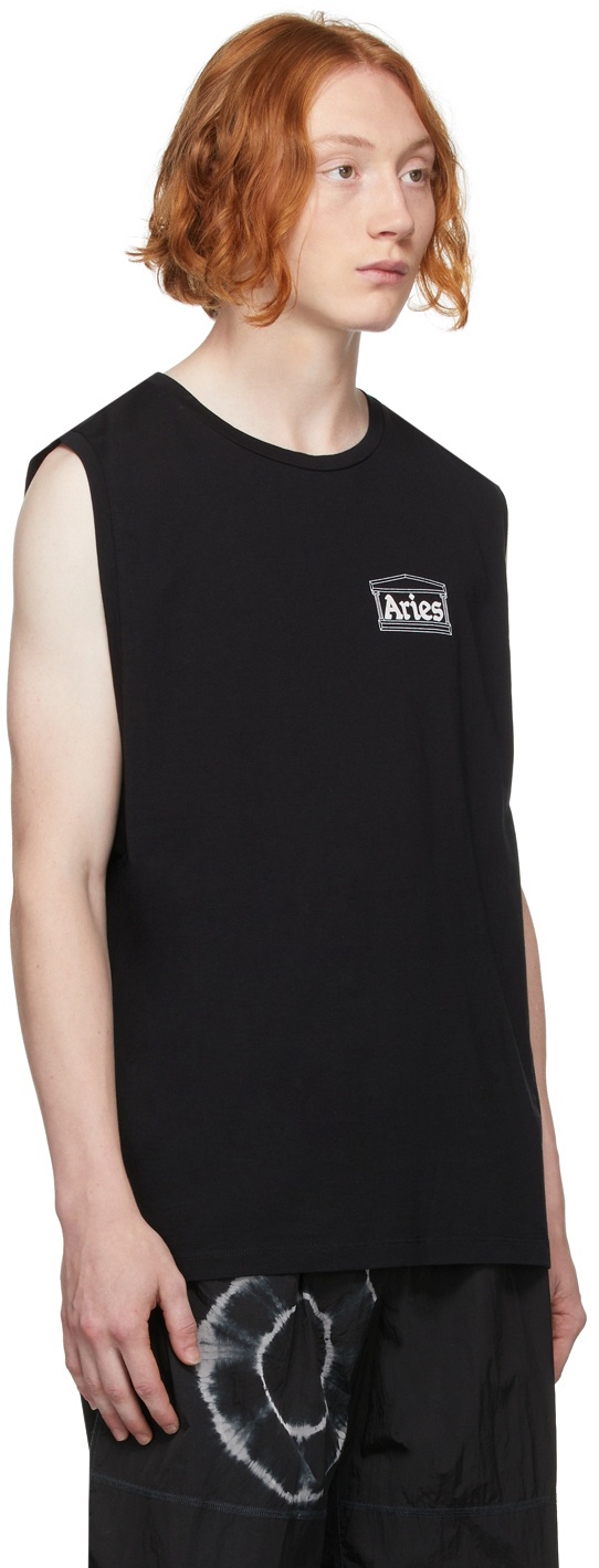 Aries Black Low Armhole Muscle Sleeveless T-Shirt ARIES