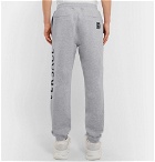Versace - Logo-Embroidered Loopback Cotton-Jersey Sweatpants - Gray