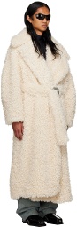 Coperni Off-White Belted Maxi Coat