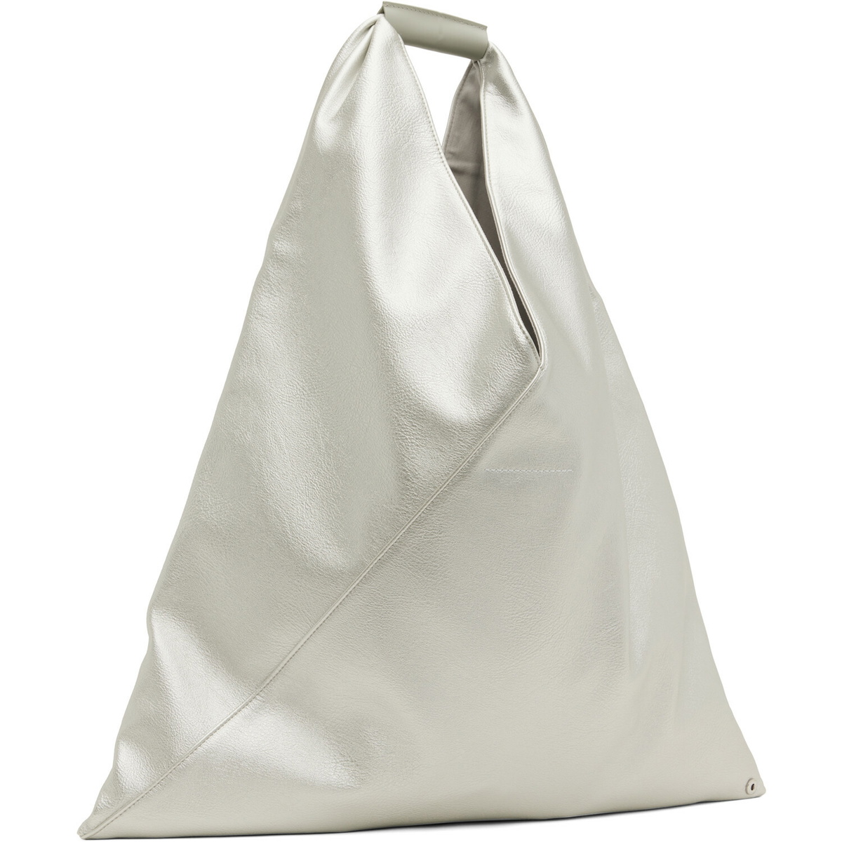 MM6 Maison Margiela Silver Classic Faux-Leather Tote