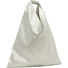 MM6 Maison Margiela Silver Classic Faux-Leather Tote