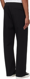 BOSS Black Drop-Needle Cotton Track Pants