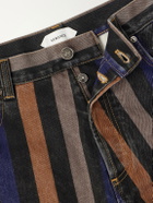 Versace - Straight-Leg Striped Jeans - Blue