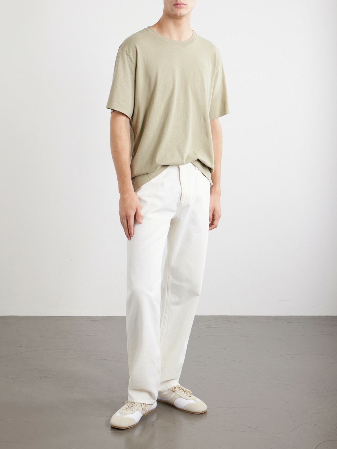 Frescobol Carioca - Dinis Linen-Blend T-Shirt - Green