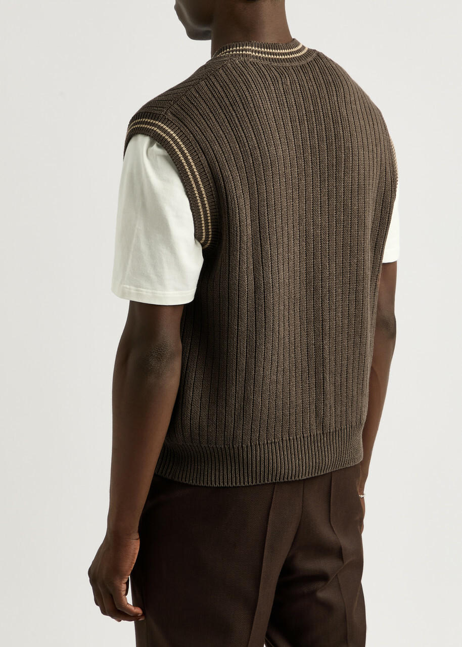 Nudie Jeans Sverre Knitted Vest Brown