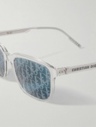 Dior Eyewear - DiorTag SU Square-Frame Acetate and Silver-Tone Mirrored Sunglasses