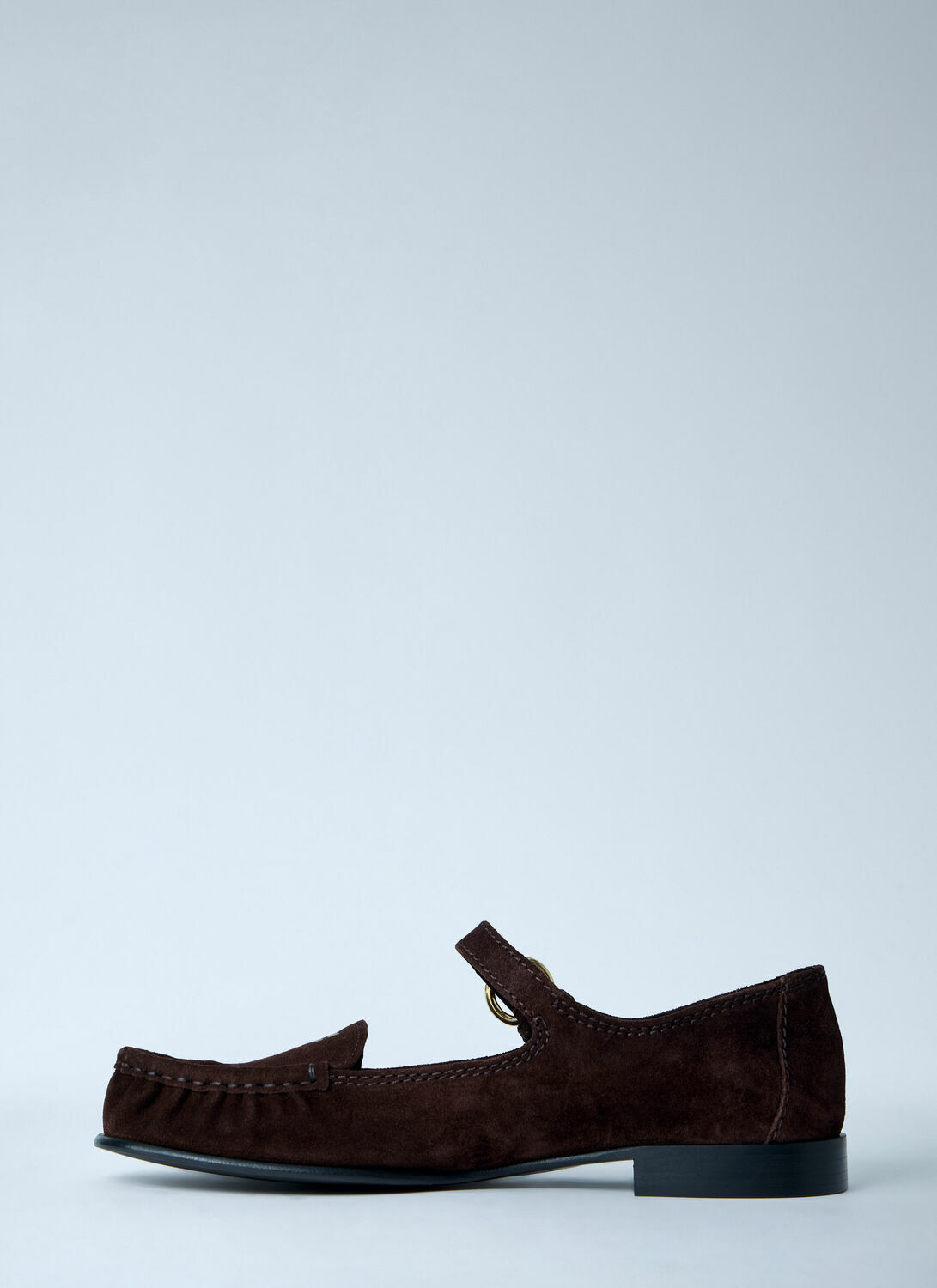 Miu Miu Suede Mary Jane Loafers