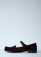 Miu Miu Suede Mary Jane Loafers