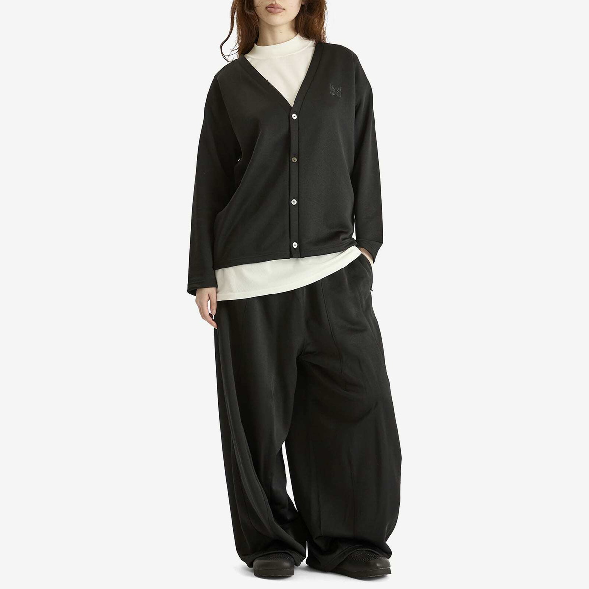 Needles Women's V-Neck Cardigan in Black