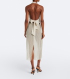 Hunza G Polka-dot sheer midi skirt