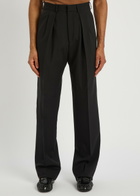 Tom Ford Double Pleat Wool-blend Trousers Black