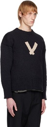 Visvim Navy Letterman Sweater