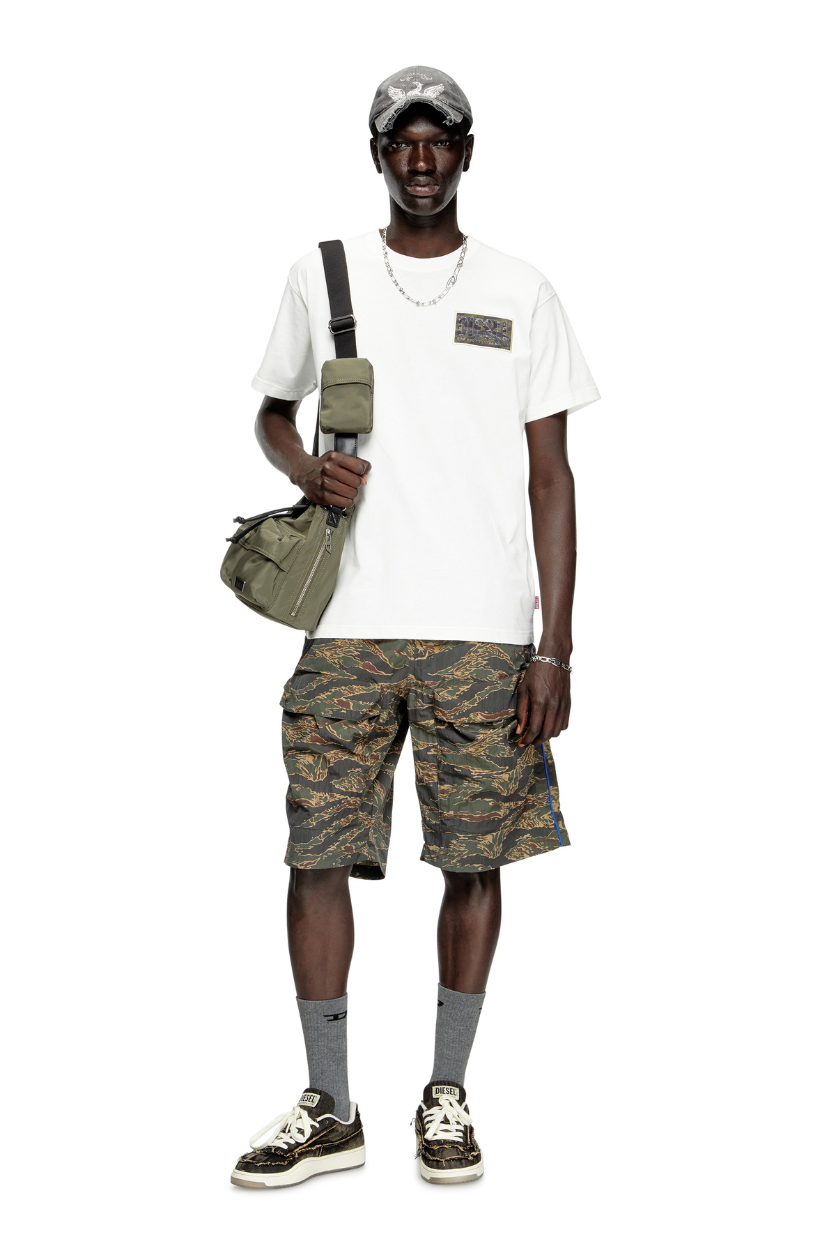 Diesel Multi-Pkts-Multipocket bucket bag in utilitarian shell - Shoulder Bags - Unisex - To Be Defined